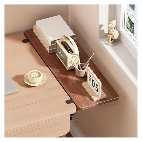 Schreibtisch-Erweiterungsfach, Faltbare Tastaturablage, Multifunktional Schwebender Klapptisch, Ergonomische, Stanzfreie Klemm-Auf-Schreibtisch-Erweiterung, For Zuhause Und Das Büro(Teak color,70*20cm von PQPQLI