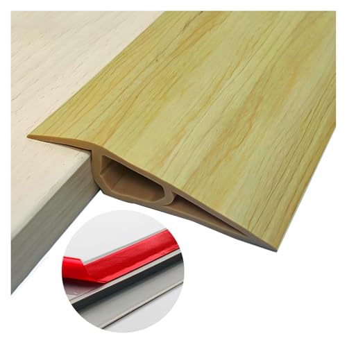 Übergangsprofil Selbstklebend, 100x 7/7.2cm PVC Boden-Leiste, Abschluss Anpassungsprofil, Abdeckleiste Für Fliesen, Holz, Laminat, Höhenausgleich 1.1-1.5cm/1.6-2cm(Original Wood Grain,7 * 100cm) von PQPQLI