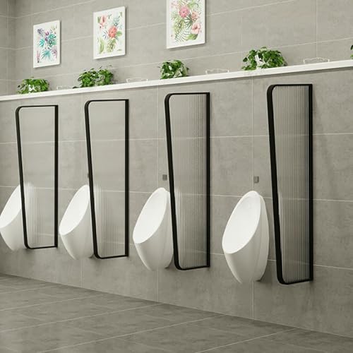 PQVMZQEMQ Wandmontierte Urinal-Sichtschutzwand mit Edelstahlbeschlägen für öffentliche Toiletten, für mehr Privatsphäre und Komfort von PQVMZQEMQ