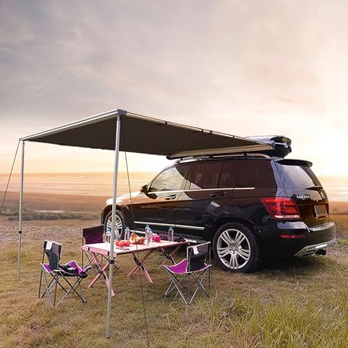 Auto Markise, Auto Zelt, Ausziehbare Markise, Ideal für Camping, Outdoor-Ausflüge, Expeditionen und Offroad (Size : 160x250cm/5.2x8.2ft) von PQXQZ