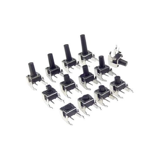 PQYSMVVG 20PCS 6X6X8H 6 * 6 * 8mm 4Pin Touch Button Switch Self-Reset 90 Degrees Side Insert with Bracket von PQYSMVVG