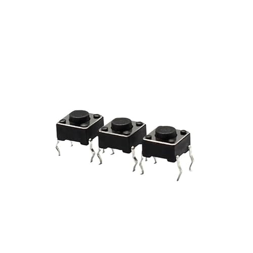 PQYSMVVG FL7-010-6 * 6J-H4.3 50PCS 6X6X4.3MM Tact Switch Push Button Switch 12V Copper 4PIN DIP Switch for TV/Toys/Home use Button von PQYSMVVG