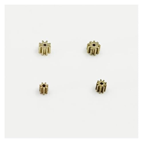 PQYSMVVG Modulus 7T 8T 9T Gear Pinion Teeth Metal Copper Brass Transimission Gear Gearwheel 1mm Shaft 0.3M-9T von PQYSMVVG