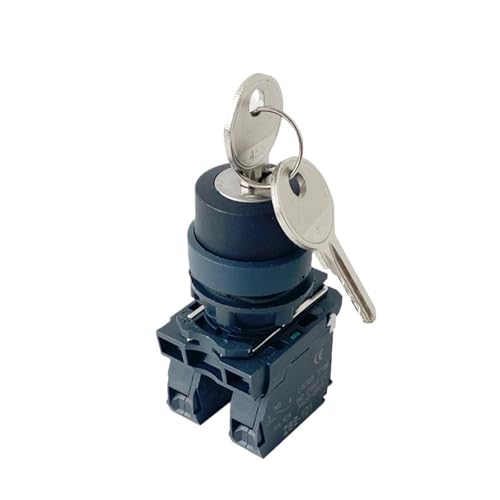 PQYSMVVG Rotary Switch with Key XB5-AG33 Three Positions 2NO Rotating 22mm Opening Mounting Hole Control von PQYSMVVG