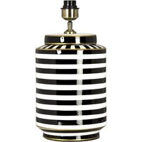[NEUWERTIG] Pr Home Gatsby Tischlampenfuß Lampenständer Keramik Schwarz Weiß H 43 Cm Lampe B-Ware von PR HOME