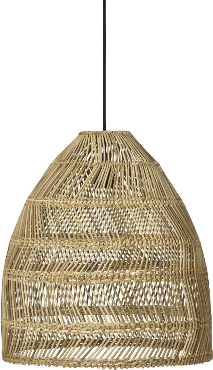 Hängelampe natur beige Rattan PR Home Maja Outdoor IP44 45cm E27 2,5m mit Stecker von PR Home