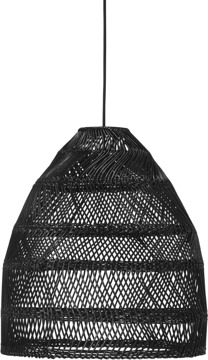 Hängelampe schwarz Rattan PR Home Maja 36cm E27 von PR Home