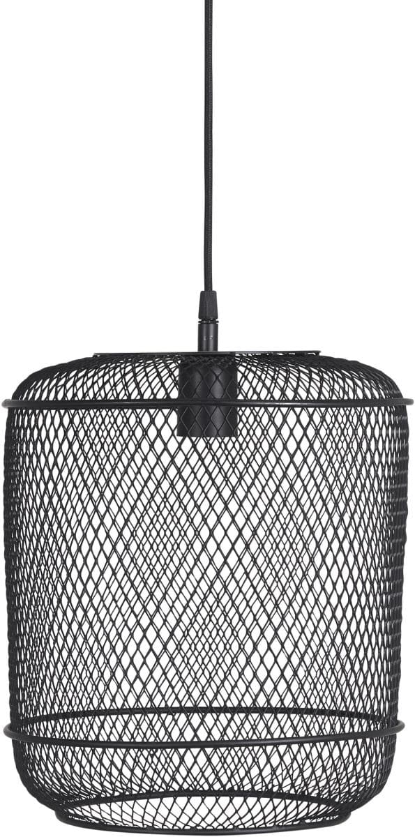 Industie Look Hängelampe Gittertonne Metall schwarz PR Home Grid 27x36cm E27 von PR Home