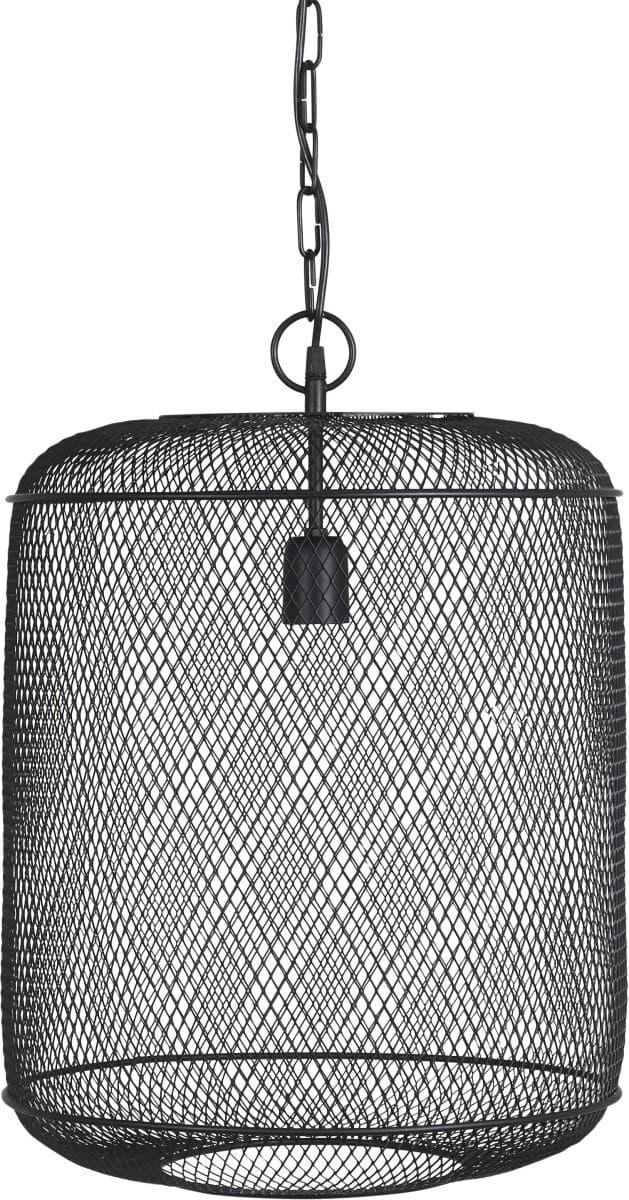 Industie Look Hängelampe Gittertonne Metall schwarz PR Home Grid 40x55cm E27 von PR Home