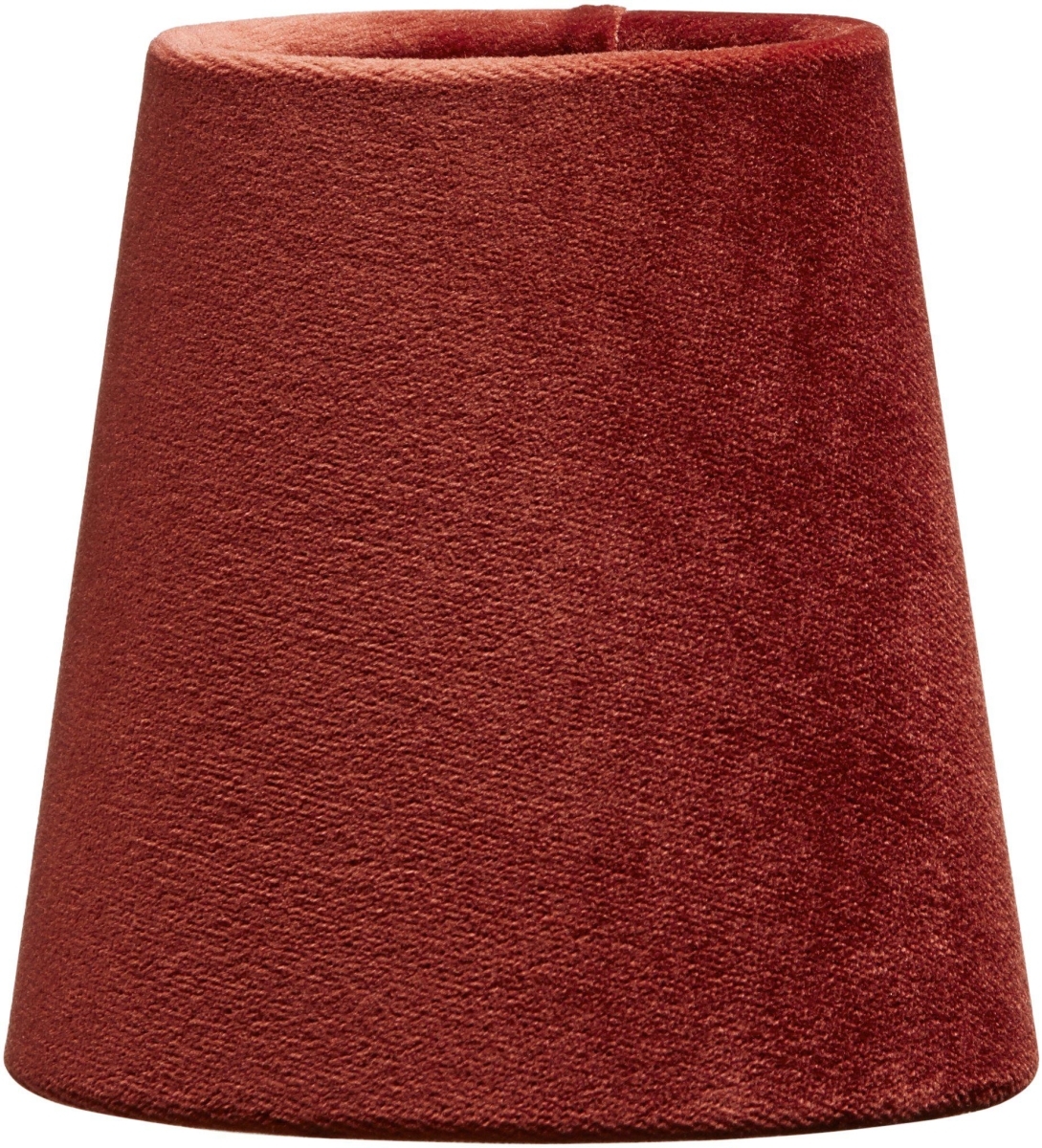 Lampenschirm Textil Samt rost rot PR Home Queen 12x12cm Befestigungsklipp für Kerzen Leuchtmittel von PR Home