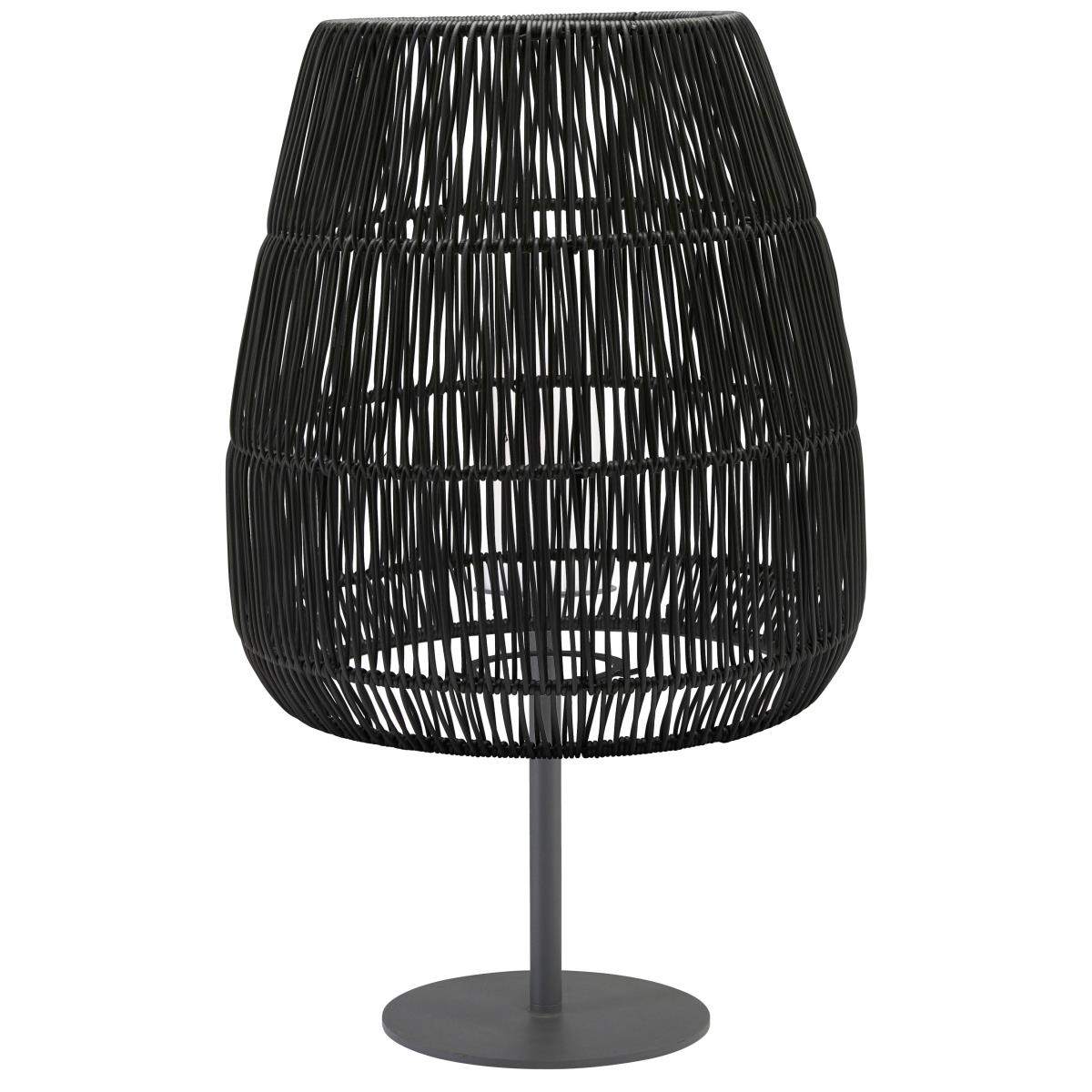 PR Home Agnar Saigon Terrassen Outdoor Stehlampe schwarz Rattan IP44 71x38cm E27 von PR Home