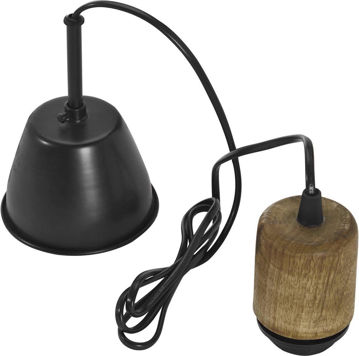 PR Home Pendelaufhang Lampenfassung mit Kabel E27 Mango Holz braun 171cm von PR Home