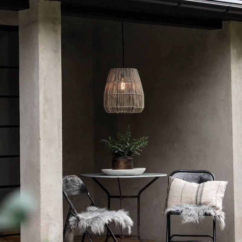 PR Home Außenhängelampe Saigon, grau, Ø 38 cm, Kabel 2,5m von PR Home
