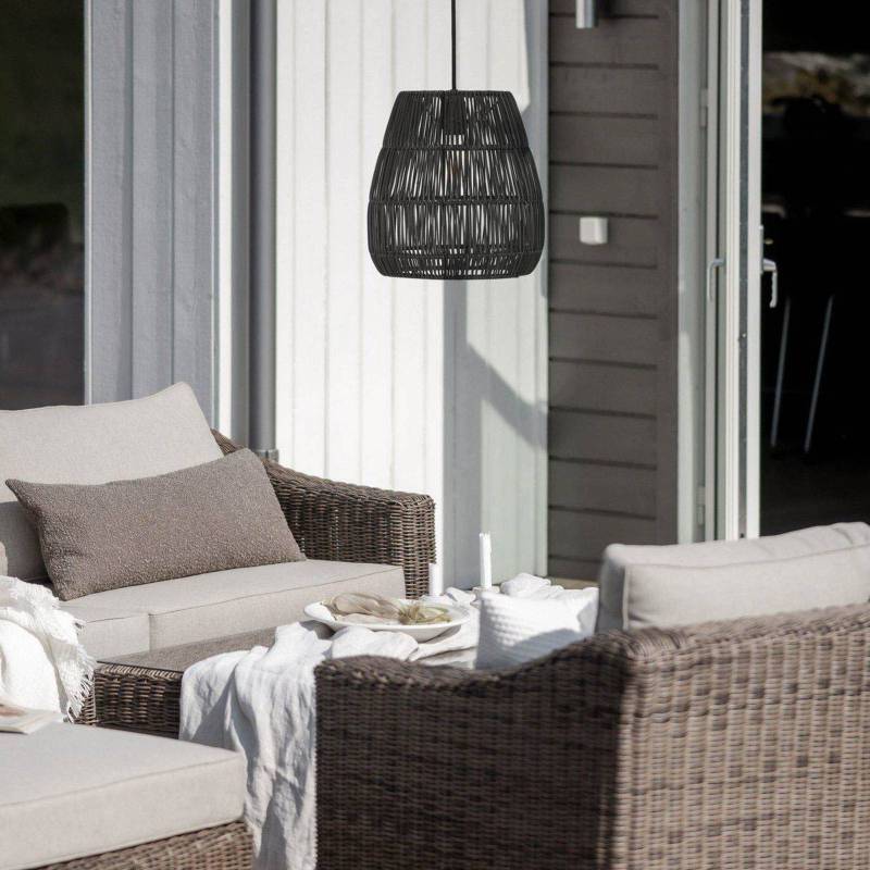 PR Home Saigon Außenhängelampe schwarz Ø38cm Kabel 2,5m von PR Home
