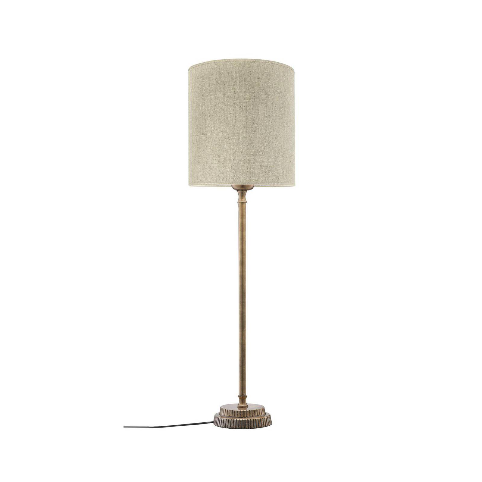 PR Home Tischlampe Kent beige/messing Schirm Celyn Zylinder von PR Home