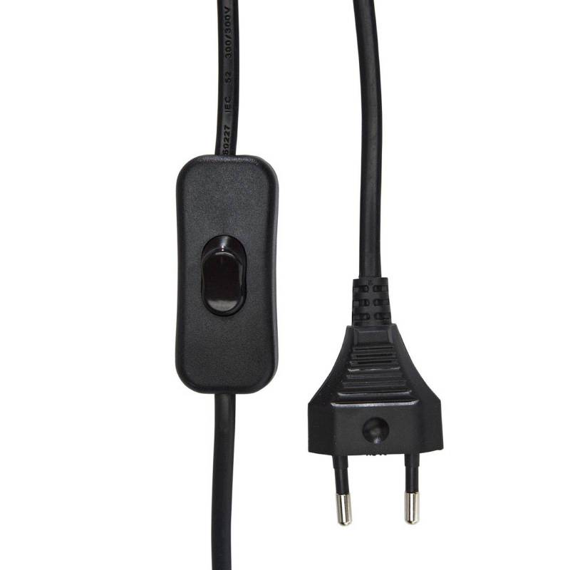 PR Home Tischlampe Solo, schwarz/weiß, Höhe 55 cm, Stoff von PR Home