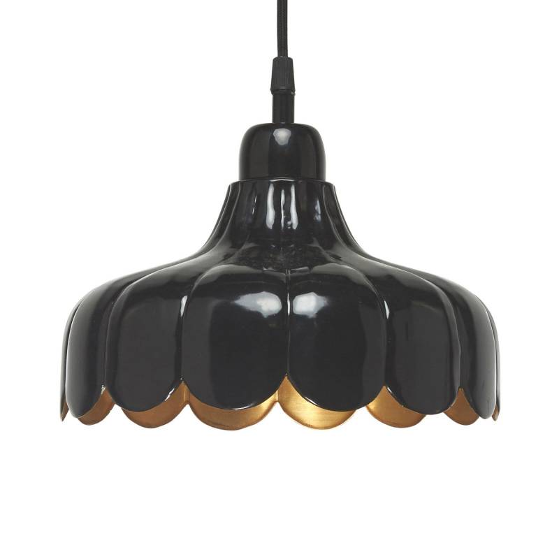 Pr Home Hängelampe Pendelleuchte Lampe Schwarz Gold Stecker E27 24cm Wells B-Ware von PR Home