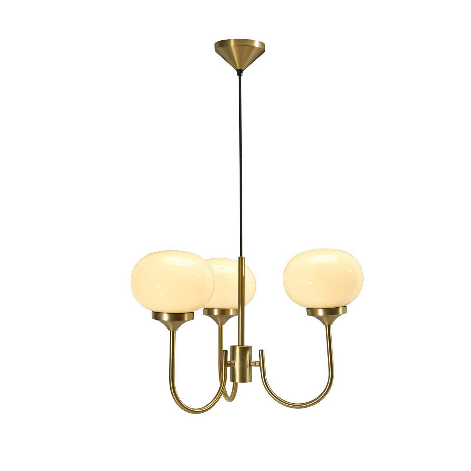 Pr Home Kronleuchter Hängeleuchte Elsy Messingfarben Glas Creme 3 Flammig E14    B-Ware von PR Home