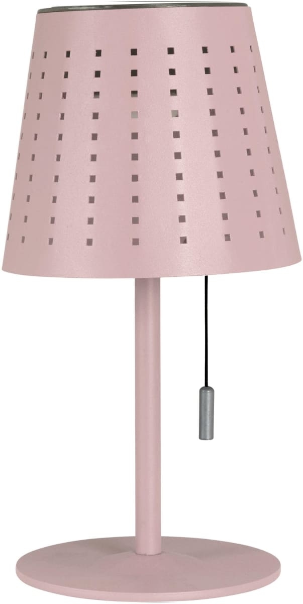 Solar Tischleuchte rosa aus Metall IP44 PR Home Halvar 30cm von PR Home