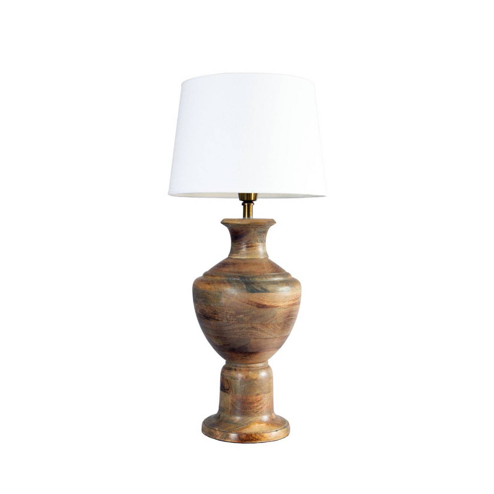 Tischleuchte Alma, weiß/braun, Höhe 69 cm, Holz/Stoff Tischleuchte Alma, weiß/braun, Höhe 69 cm, Holz/Stoff von PR Home