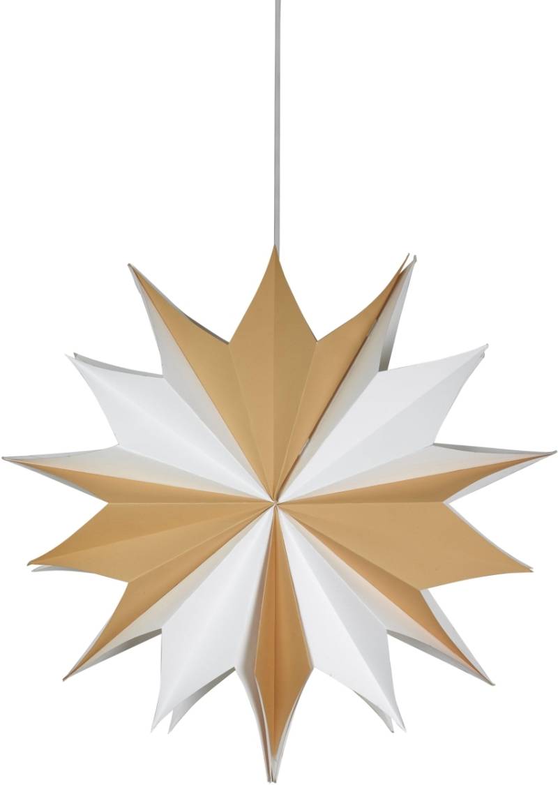 Weihnachtsstern aus dickerem Papier weiß braun von PR Home 60cm von PR Home
