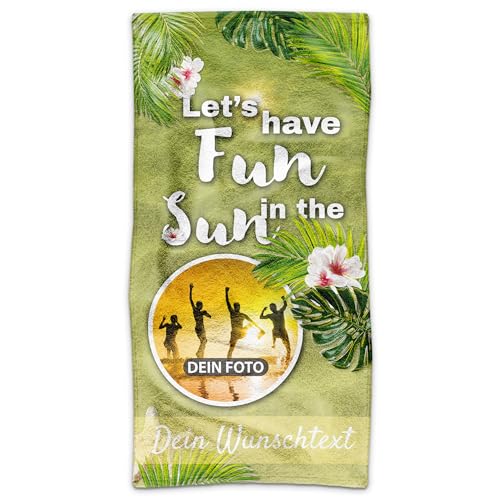 PR Print Royal Badetuch personalisiert mit Foto und Name - Fun in The Sun - Handtuch Bedrucken, Geschenkidee für Familie, Freunde | Personalisiertes Fotohandtuch - 140 x 70 cm PR Print Royal Badetuch personalisiert mit Foto und Name - Fun in The Sun - Handtuch Bedrucken, Geschenkidee für Familie, Freunde | Personalisiertes Fotohandtuch - 140 x 70 cm von PR Print Royal