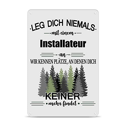 PR Print Royal Berufe Blech-Schild - Leg Dich Niemals mit einem Installateur an - Lustiges Geschenk Büro, Job, Arbeit, Kollegen, Freunde, Metall-Poster - Querformat A4 PR Print Royal Berufe Blech-Schild - Leg Dich Niemals mit einem Installateur an - Lustiges Geschenk Büro, Job, Arbeit, Kollegen, Freunde, Metall-Poster - Querformat A4 von PR Print Royal