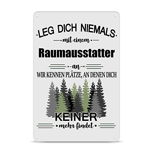 PR Print Royal Berufe Blech-Schild - Leg Dich Niemals mit einem Raumausstatter an - Lustiges Geschenk Büro, Job, Arbeit, Kollegen, Freunde, Metall-Poster - Querformat A4 PR Print Royal Berufe Blech-Schild - Leg Dich Niemals mit einem Raumausstatter an - Lustiges Geschenk Büro, Job, Arbeit, Kollegen, Freunde, Metall-Poster - Querformat A4 von PR Print Royal