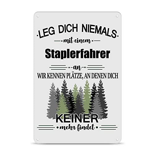 PR Print Royal Berufe Blech-Schild - Leg Dich Niemals mit einem Staplerfahrer an - Lustiges Geschenk Büro, Job, Arbeit, Kollegen, Freunde, Metall-Poster - Querformat A4 PR Print Royal Berufe Blech-Schild - Leg Dich Niemals mit einem Staplerfahrer an - Lustiges Geschenk Büro, Job, Arbeit, Kollegen, Freunde, Metall-Poster - Querformat A4 von PR Print Royal