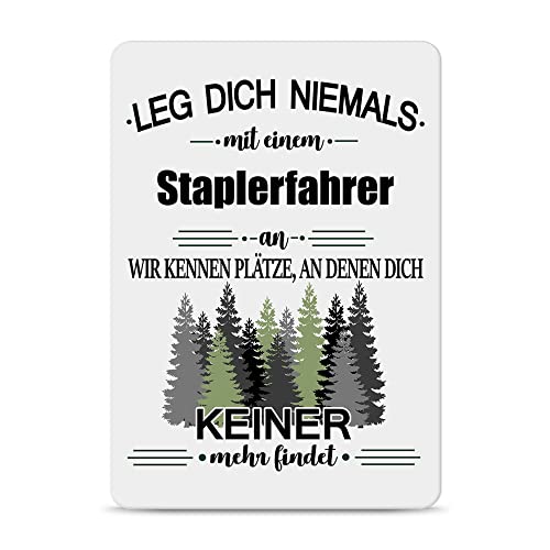 PR Print Royal Berufe Blech-Schild - Leg Dich Niemals mit einem Staplerfahrer an - Lustiges Geschenk Büro, Job, Arbeit, Kollegen, Freunde, Metall-Poster - Querformat A6 PR Print Royal Berufe Blech-Schild - Leg Dich Niemals mit einem Staplerfahrer an - Lustiges Geschenk Büro, Job, Arbeit, Kollegen, Freunde, Metall-Poster - Querformat A6 von PR Print Royal
