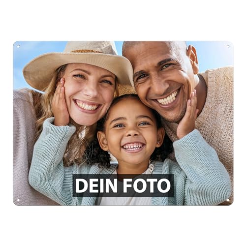 PR Print Royal Blech-Schild selbst gestalten - Metall-Poster mit Foto und Text Bedrucken - Schild A3, 30x40cm, Querformat I Personalisiertes Geschenk von PR Print Royal