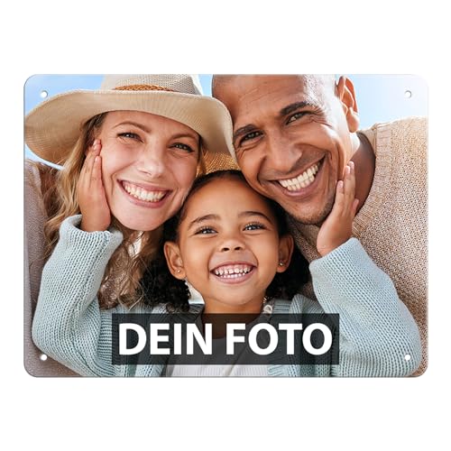 PR Print Royal Blech-Schild selbst gestalten - Metall-Poster mit Foto und Text Bedrucken - Schild A5, 15x20cm, Querformat I Personalisiertes Geschenk von PR Print Royal