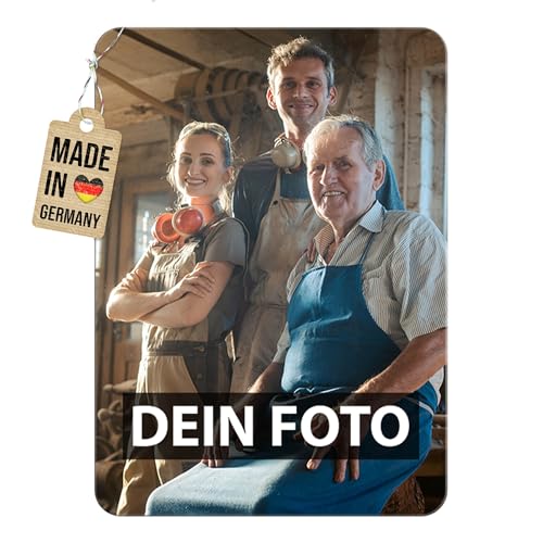 Blech-Schild selbst gestalten - Metall-Poster mit Foto und Text bedrucken - Schild A6, 10x15cm, Hochformat I Personalisiertes Geschenk von PR Print Royal