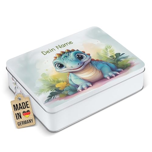 PR Print Royal Erinnerungsbox für Kinder mit Name - Dino - Blechdose bedrucken, Geschenkdose - Kindergeschenke, Geschenke für Kinder | Rechteckig weiß, 2500 ml PR Print Royal Erinnerungsbox für Kinder mit Name - Dino - Blechdose bedrucken, Geschenkdose - Kindergeschenke, Geschenke für Kinder | Rechteckig weiß, 2500 ml von PR Print Royal