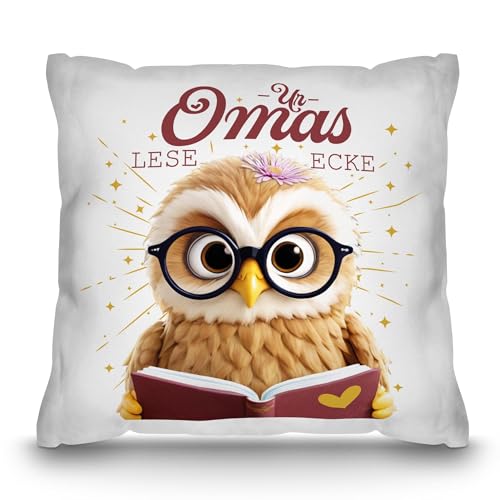 PR Print Royal Eulen-Kissen für Uroma - Uromas Leseecke - Persönliches Geschenk für Uroma zum Geburtstag | inkl. Füllung, 40 x 40 cm, Weiß PR Print Royal Eulen-Kissen für Uroma - Uromas Leseecke - Persönliches Geschenk für Uroma zum Geburtstag | inkl. Füllung, 40 x 40 cm, Weiß von PR Print Royal