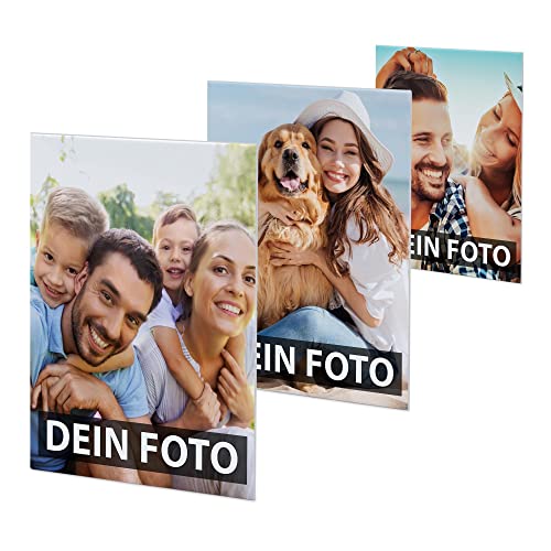 PR Print Royal Fotomagnet selbst gestalten - mit Bild und Text - Kühlschrankmagnet Personalisieren mit Foto und Wunschtext - 3 Stück | Hochformat, 6 x 8 cm von PR Print Royal