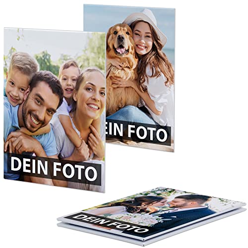 PR Print Royal Fotomagnet selbst gestalten - mit Bild und Text - Kühlschrankmagnet Personalisieren mit Foto und Wunschtext - 4 Stück | Hochformat, 6 x 8 cm von PR Print Royal