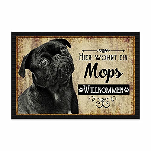 PR Print Royal Fußmatte Haustiere mit Hundebild Mops Black - Geschenkidee für Hundefreunde und Hundebesitzer - Größe 75 x 50 cm PR Print Royal Fußmatte Haustiere mit Hundebild Mops Black - Geschenkidee für Hundefreunde und Hundebesitzer - Größe 75 x 50 cm von PR Print Royal