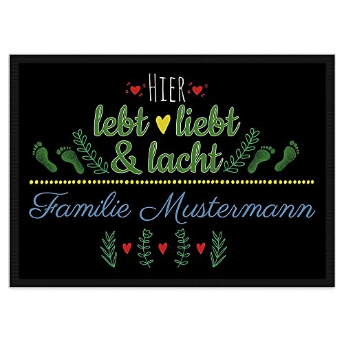 PR Print Royal Fußmatte mit Spruch - Lebt Liebt Lacht - Willkommen - Selbst Gestalten mit Wunschnamen - Gelbes Herz 120 x 80 cm PR Print Royal Fußmatte mit Spruch - Lebt Liebt Lacht - Willkommen - Selbst Gestalten mit Wunschnamen - Gelbes Herz 120 x 80 cm von PR Print Royal