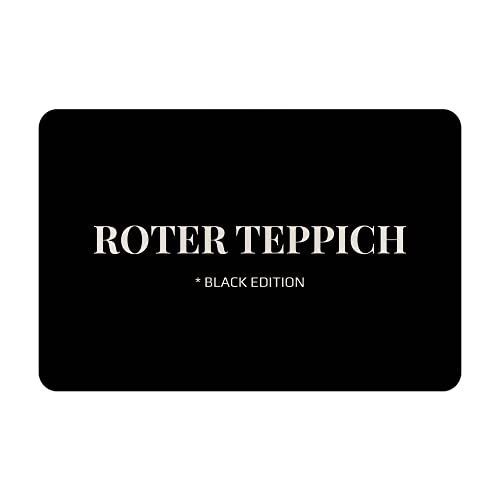 PR Print Royal Fußmatte mit Spruch - Roter Teppich, Black Edition - Witzige Fußmatte, Geschenk zum Einzug, Einweihungsgeschenk | rutschfest, 60x40cm, Filz von PR Print Royal