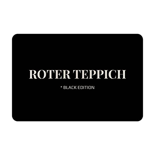 Fußmatte mit Spruch - Roter Teppich, Black Edition - Witzige Fußmatte, Geschenk zum Einzug, Einweihungsgeschenk | rutschfest, 60x40cm, Filz von PR Print Royal