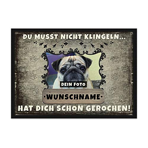 PR Print Royal Fußmatte personalisiert mit eigenem Hundefoto und Wunschname selbst gestalten - Verschiedene Größen bis 120 cm - Hunde-Fußmatte Bedrucken - 90 x 60 cm PR Print Royal Fußmatte personalisiert mit eigenem Hundefoto und Wunschname selbst gestalten - Verschiedene Größen bis 120 cm - Hunde-Fußmatte Bedrucken - 90 x 60 cm von PR Print Royal