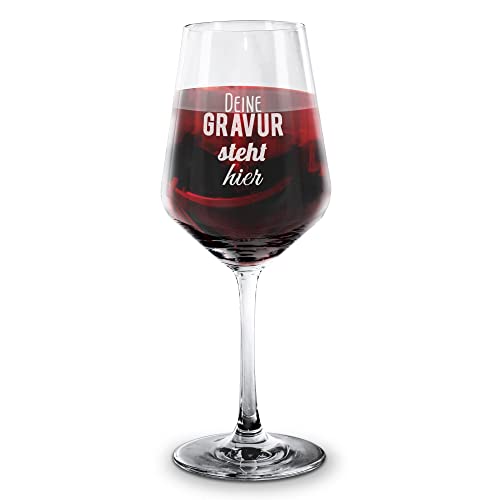 PR Print Royal Glas mit Gravur - mit Name/Text gravieren - Personalisiertes Rotweinglas, Geburtstag, Weihnachten, Hochzeit I Individuelle Lasergravur, 500 ml von PR Print Royal