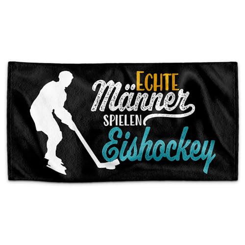PR Print Royal Handtuch für Sportler mit Spruch - Echte Männer Spielen Eishockey - Geschenk Sportler, Eishockeyspieler, Eishockeyfan | Handtuch Geschenke für Männer, 140 x 70 PR Print Royal Handtuch für Sportler mit Spruch - Echte Männer Spielen Eishockey - Geschenk Sportler, Eishockeyspieler, Eishockeyfan | Handtuch Geschenke für Männer, 140 x 70 von PR Print Royal
