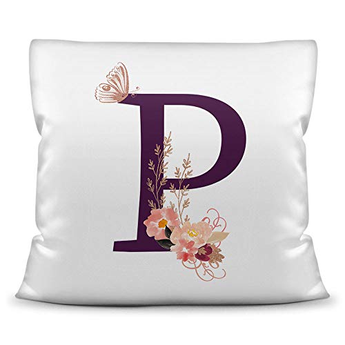 PR Print Royal Kissen mit Anfangsbuchstabe inkl. Kissenfüllung - Buchstabe P in Violett - Persönliches Geschenk/Deko für Wohnzimmer Schlafzimmer/Buchstabenkissen Monogramm PR Print Royal Kissen mit Anfangsbuchstabe inkl. Kissenfüllung - Buchstabe P in Violett - Persönliches Geschenk/Deko für Wohnzimmer Schlafzimmer/Buchstabenkissen Monogramm von PR Print Royal