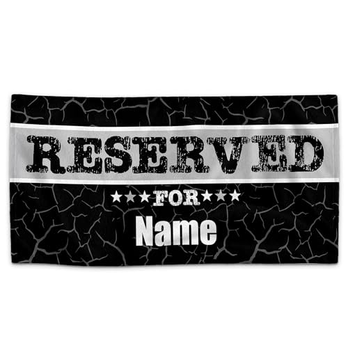 PR Print Royal Personalisiertes Handtuch mit Spruch - Reserved for- mit Name Bedrucken | Badetuch selbst gestalten, Persönliches Fotogeschenk für Familie, Freunde - Schwarz 100 x 50 cm PR Print Royal Personalisiertes Handtuch mit Spruch - Reserved for- mit Name Bedrucken | Badetuch selbst gestalten, Persönliches Fotogeschenk für Familie, Freunde - Schwarz 100 x 50 cm von PR Print Royal