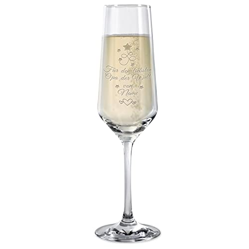 PR Print Royal Sekt-Glas mit Gravur - mit Name gravieren - Bester Opa - Personalisiertes Geschenk, Sektkelch, Geburtstag, Weihnachten I Lasergravur, 200 ml von PR Print Royal