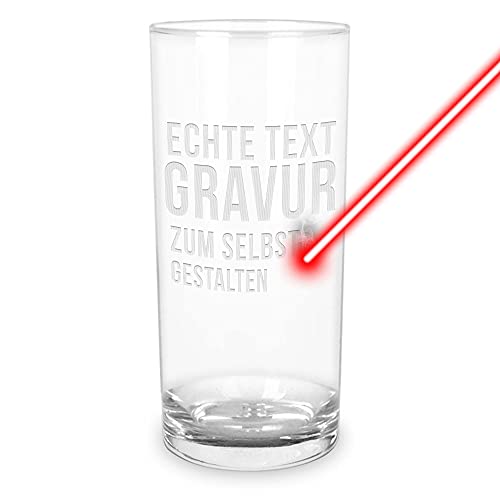 PR Print Royal Trinkglas mit Gravur - mit Name oder Text - Longdrinkglas, Wasserglas, Personalisiertes Geschenk, Geburtstag, Weihnachten I Individuelle Lasergravur, 200 ml von PR Print Royal