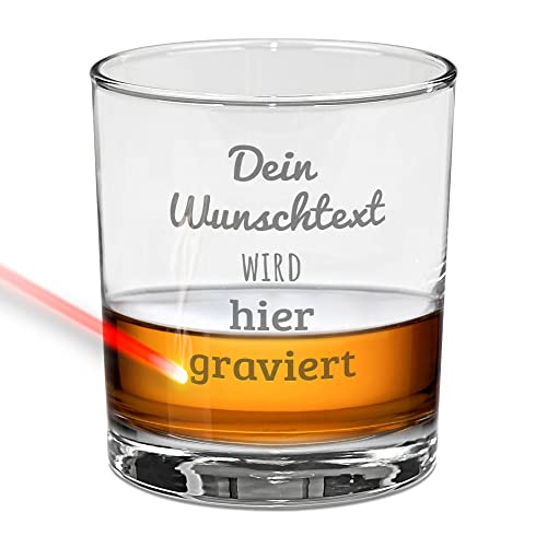 PR Print Royal Whiskyglas mit Gravur selbst gestalten - mit Name oder Wunschtext Personalisieren - Whisky Glas graviert Tumbler, Geschenk für Männer und Frauen | 315 ml, Whiskygeschenk von PR Print Royal