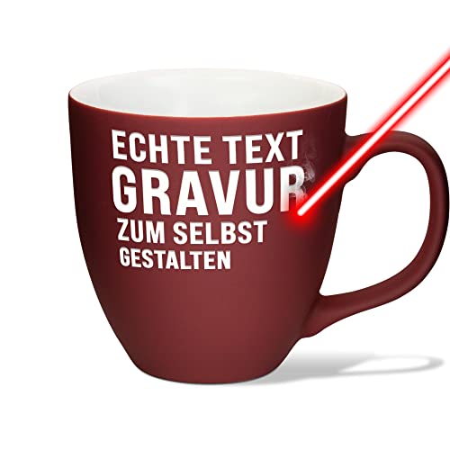 PR Print Royal XXL Jumbotasse gravieren, Hochwertige Porzellan-Tasse mit Gravur, Soft Touch Oberfläche matt, in Dragon Wine-Red, 400 ml | Personalisiertes Geschenk PR Print Royal XXL Jumbotasse gravieren, Hochwertige Porzellan-Tasse mit Gravur, Soft Touch Oberfläche matt, in Dragon Wine-Red, 400 ml | Personalisiertes Geschenk von PR Print Royal